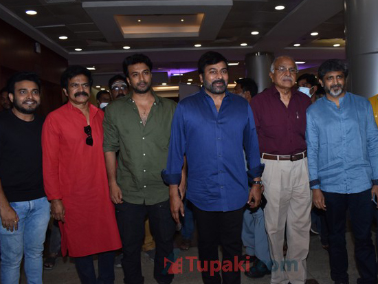 Chiranjeevi And Stya Dev At God Father Promotion In Hyd